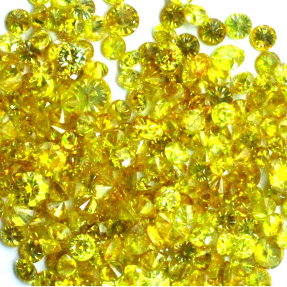 Fancy color diamant okrúhly briliant, fancy vivid jonquille žltý 2,9 mm 0,1ct  BIRDY7YL-2,9 2
