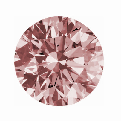 Fancy color diamant okrúhly briliant, fancy intense ružový 2,3 mm 0,05ct  BIRDR6RO-2,3