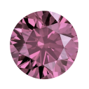 Fancy color diamant okrúhly briliant, fancy vivid raspberry ružový 1,9 mm 0,03ct