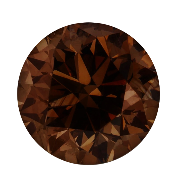 Fancy color diamant okrúhly briliant, fancy vivid Chocolate  1,25 mm 0,01ct  BIRDT7BR-1,25