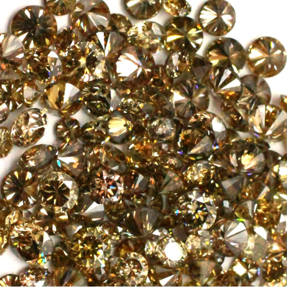 Fancy color diamant okrúhly briliant, fancy intense Champagne 2,85 mm 0,09ct  BIRDT6BR-2,85