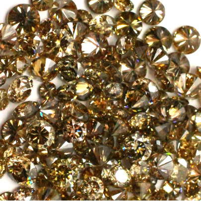 Fancy color diamant okrúhly briliant, fancy intense Champagne 3,3 mm 0,14ct  BIRDT6BR-3,3 2