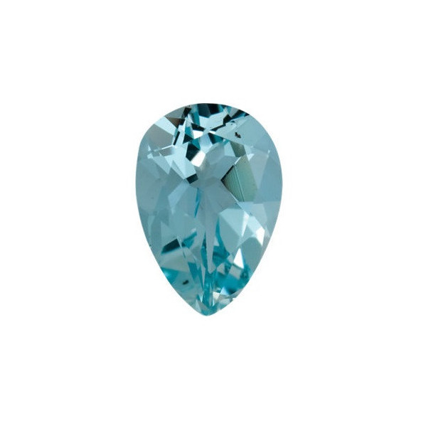 Akvamarín slza 8 x 6 mm 1,08ct Fazetovaný AKXFAAZ-8-2