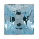Akvamarín štvorec 4,5 x 4,5 mm, AA, Princess cut