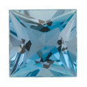 Akvamarín štvorec 4 x 4 mm, AAA, Princess cut