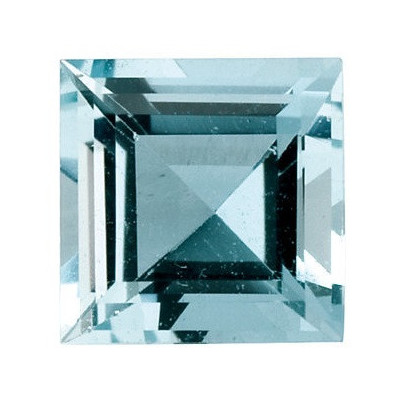 Akvamarín štvorec 4 x 4 mm 0,33ct Step-cut AKPSAAZ-4