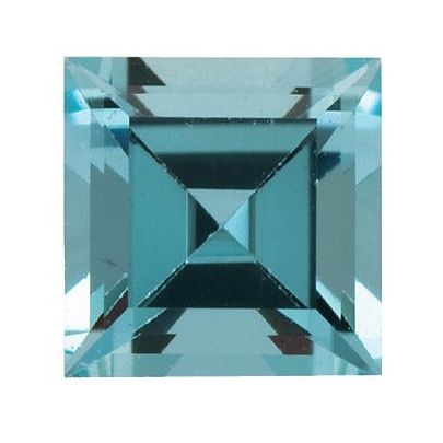 Akvamarín štvorec 4 x 4 mm 0,33ct Step-cut AKPSAAAZ-4