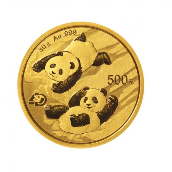 Investičná zlatá minca 30 g Panda 500 CNY 05112201-22