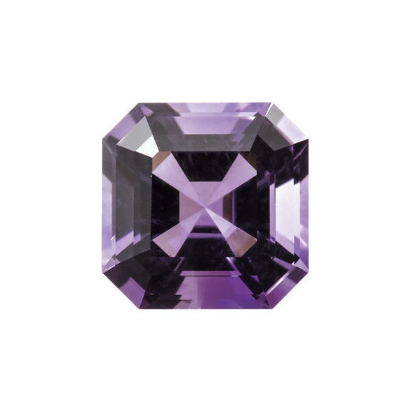 Ametyst asscher 6 x 6 mm 0,095ct Fazetovaný AMAFAAPU-6