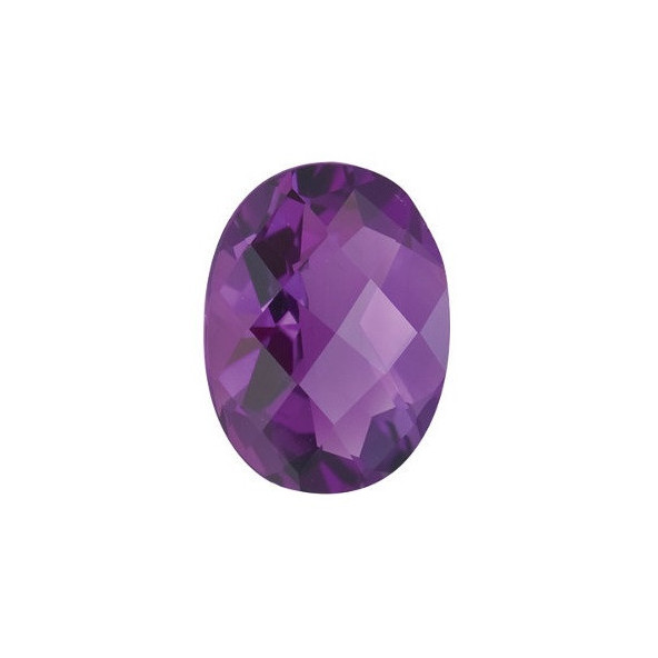 Ametyst ovál 10 x 8 mm 2,2ct Checkerboard cut AMOCAAPU-10