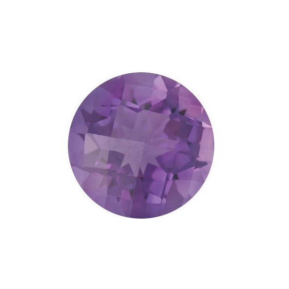 Ametyst okrúhly 7 mm 1,28ct Checkerboard cut AMRCAPU-7
