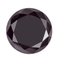 Prírodný diamant čierny okrúhly briliant 1,3 mm 0,015ct, Fazetovaný