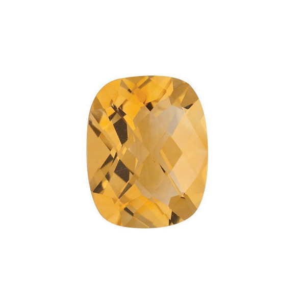 Citrín antický cushion 8 x 6 mm 1,22ct Checkerboard cut CNUCAYL-8