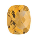 Citrín antický cushion 9 x 7 mm, A, Checkerboard cut