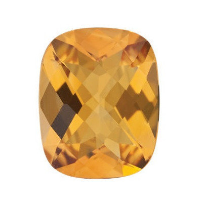 Citrín antický cushion 10 x 8 mm 2,75ct Checkerboard cut CNUCAAYL-10