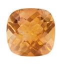 Citrín antický štvorec 8 x 8 mm, AA, Checkerboard cut