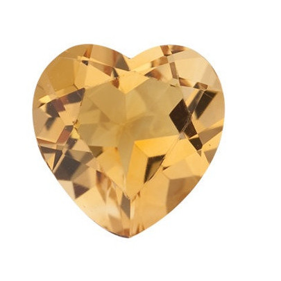Citrín srdce 7 x 7 mm 1,22ct Fazetovaný CNHFAYL-7