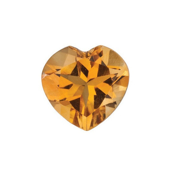 Citrín srdce 5 x 5 mm 0,44ct Fazetovaný CNHFAAYL-5
