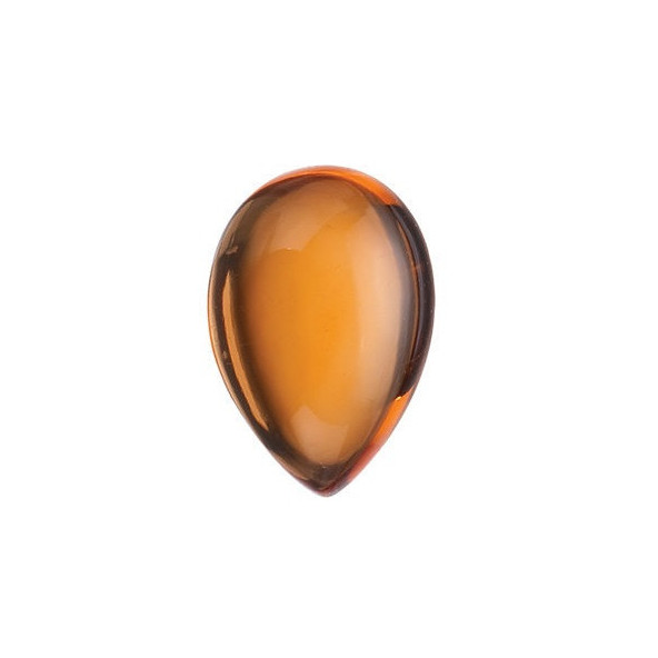 Citrín slza 6 x 4 mm 0,5ct Kabošon CNXKAAYL-6