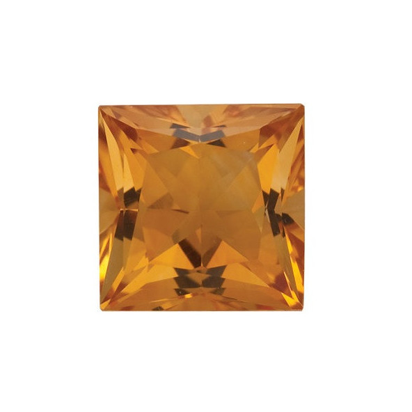 Citrín štvorec 6 x 6 mm 1,05ct Princess cut CNPPAAYL-6