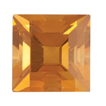 Citrín štvorec 4 x 4 mm 0,33ct Step-cut CNPSAAYL-4