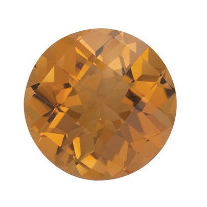 Citrín okrúhly 7 mm 1,28ct Checkerboard cut CNRCAAYL-7