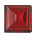 Granát mozambik štvorec 3 x 3 mm, AA, Kabošon