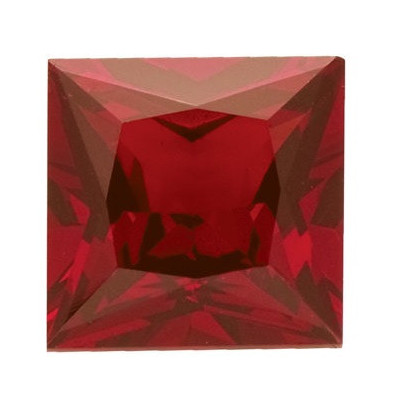 Granát mozambik štvorec 2,5 x 2,5 mm 0,14ct Princess cut GRPPAAS-2,5