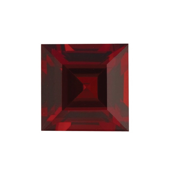 Granát mozambik štvorec 4 x 4 mm 0,47ct Step-cut GRPSAAS-4