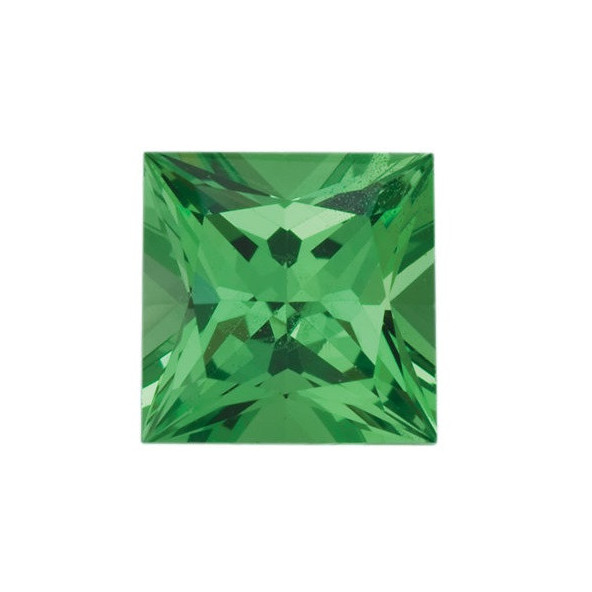 Granát tsavorit štvorec 1,75 x 1,75 mm 0,046ct Princess cut GRPPAAGR-1,75