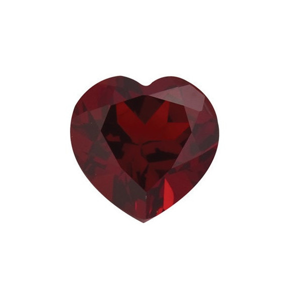 Granát mozambik srdce 8 x 8 mm 2ct Fazetovaný GRHFAAS-8