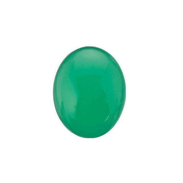 Chryzopras ovál 9 x 7 mm 1,65ct Kabošon CZOKSGR-9