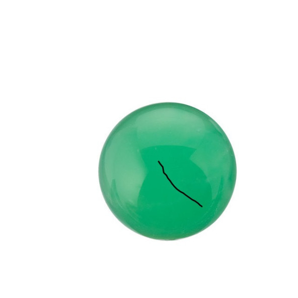 Chryzopras okrúhly 6 mm 1,08ct Kabošon CZRKSGR-6