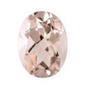 Morganit broskyňový ovál 8 x 6 mm, AA, Fazetovaný