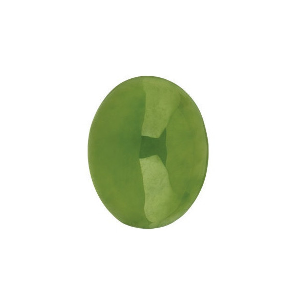 Nefrit ovál 10 x 8 mm 3,35ct Kabošon NFOKSOL-10
