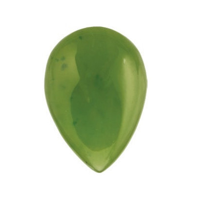 Nefrit slza 6 x 4 mm 0,63ct Kabošon NFXKSOL-6