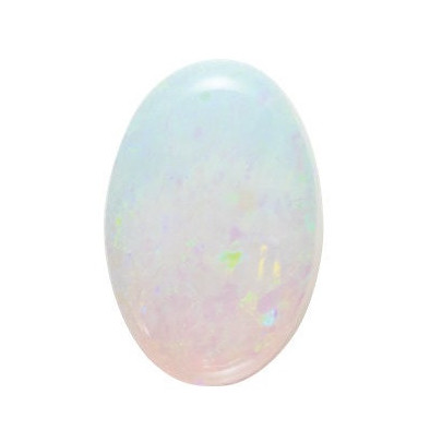 Opál biely ovál 10 x 8 mm 1,54ct Kabošon OPOKAAAW-10