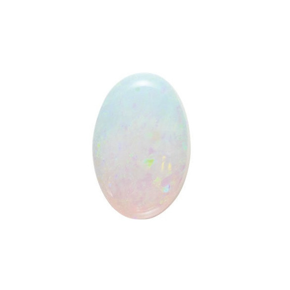 Opál biely ovál 10 x 8 mm 1,54ct Kabošon OPOKAAAW-10