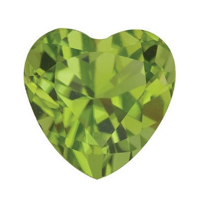Peridot srdce 5 x 5 mm 0,54ct Fazetovaný PEHFAAPE-5