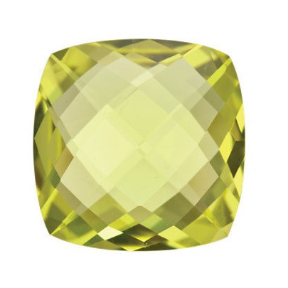 Quartz lemon antický štvorec 10 x 10 mm 4,25ct Double-sided Checkerboard cut KRVOAAYL-10