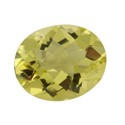 Quartz lemon ovál 11 x 9 mm 3,7ct Checkerboard cut KROCAAYL-11
