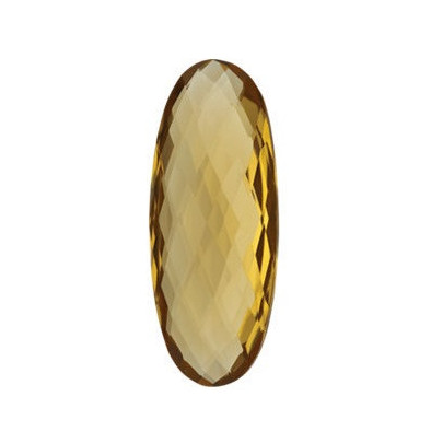 Quartz Honey ovál 25 x 10 mm 8,9ct Double-sided Checkerboard cut KROOAAHO-25