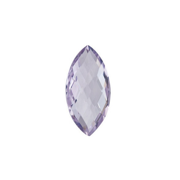 Quartz Rose de France markíz 28 x 14 mm 22,6ct Double-sided Checkerboard cut KRMOAAPU-28
