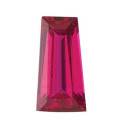 Rubín zúžená bageta 3 x 2 mm, A, Fazetovaný