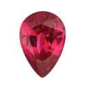 Rubín slza 4 x 3 mm, A, Fazetovaný