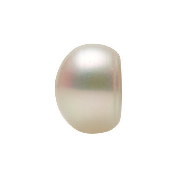 Sladkovodná perla button 6 x 6,9 mm Half-drilled  (2) RPW2SW-6