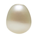 Sladkovodná perla biela oblong 4 x 5 mm, Standard, Half-drilled