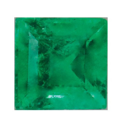 Smaragd štvorec 1,5 x 1,5 mm 0,03ct Step-cut SGPSAGR-1,5