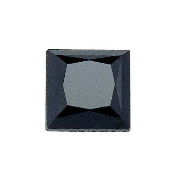 Spinel Čierny štvorec 2,5 x 2,5 mm 0,13ct Princess Machine-Cut SLPWFJT-2,5