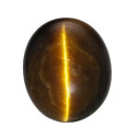 Tigrie oko ovál 9 x 7 mm, Standard, Kabošon